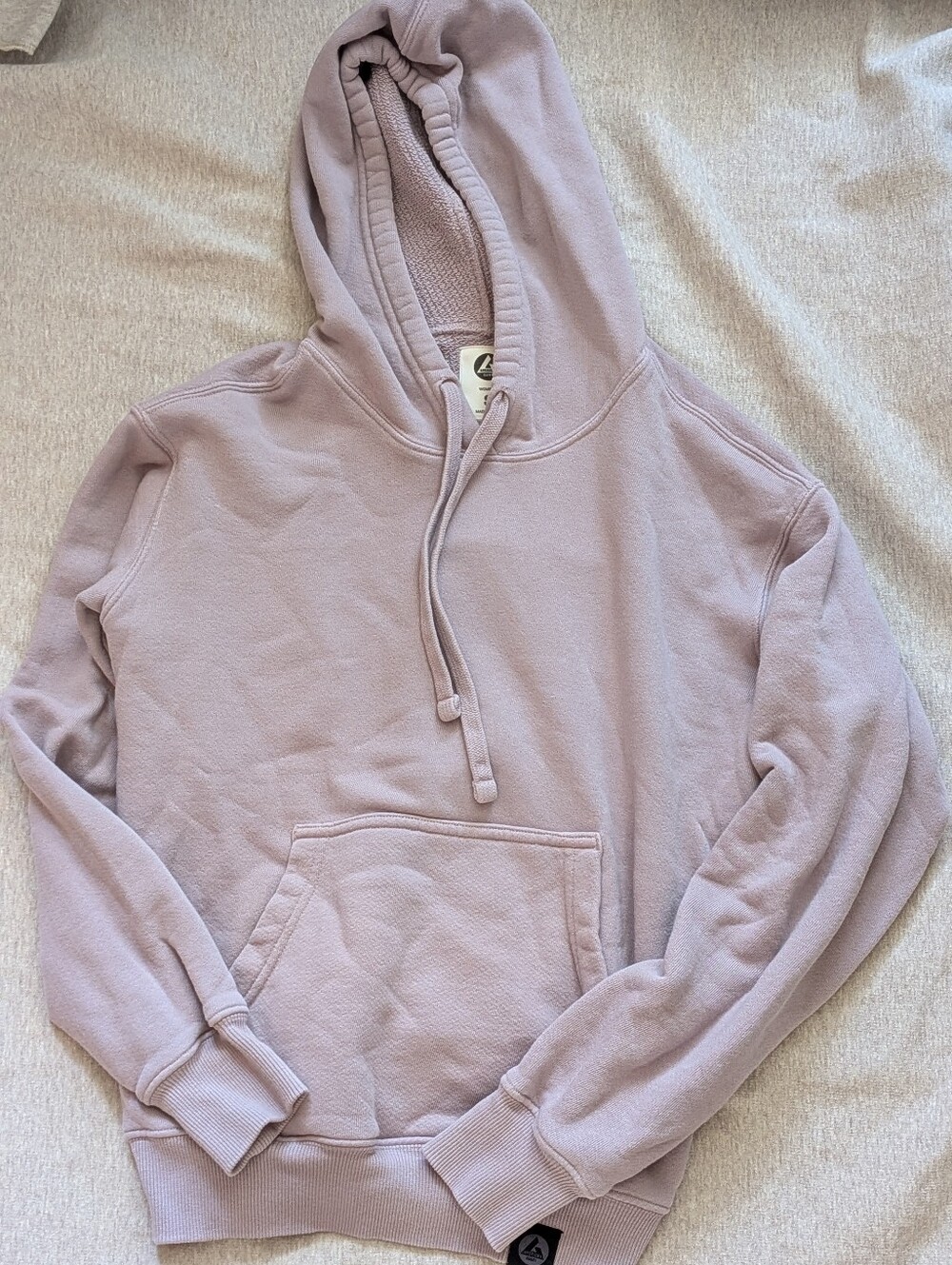American Giant Lavender Gray Hoodie Sweatshirt Small